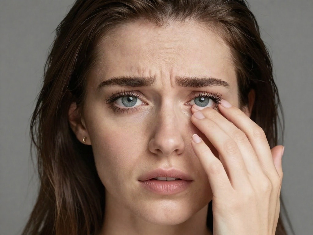Kontaktlinsen Auge reiben